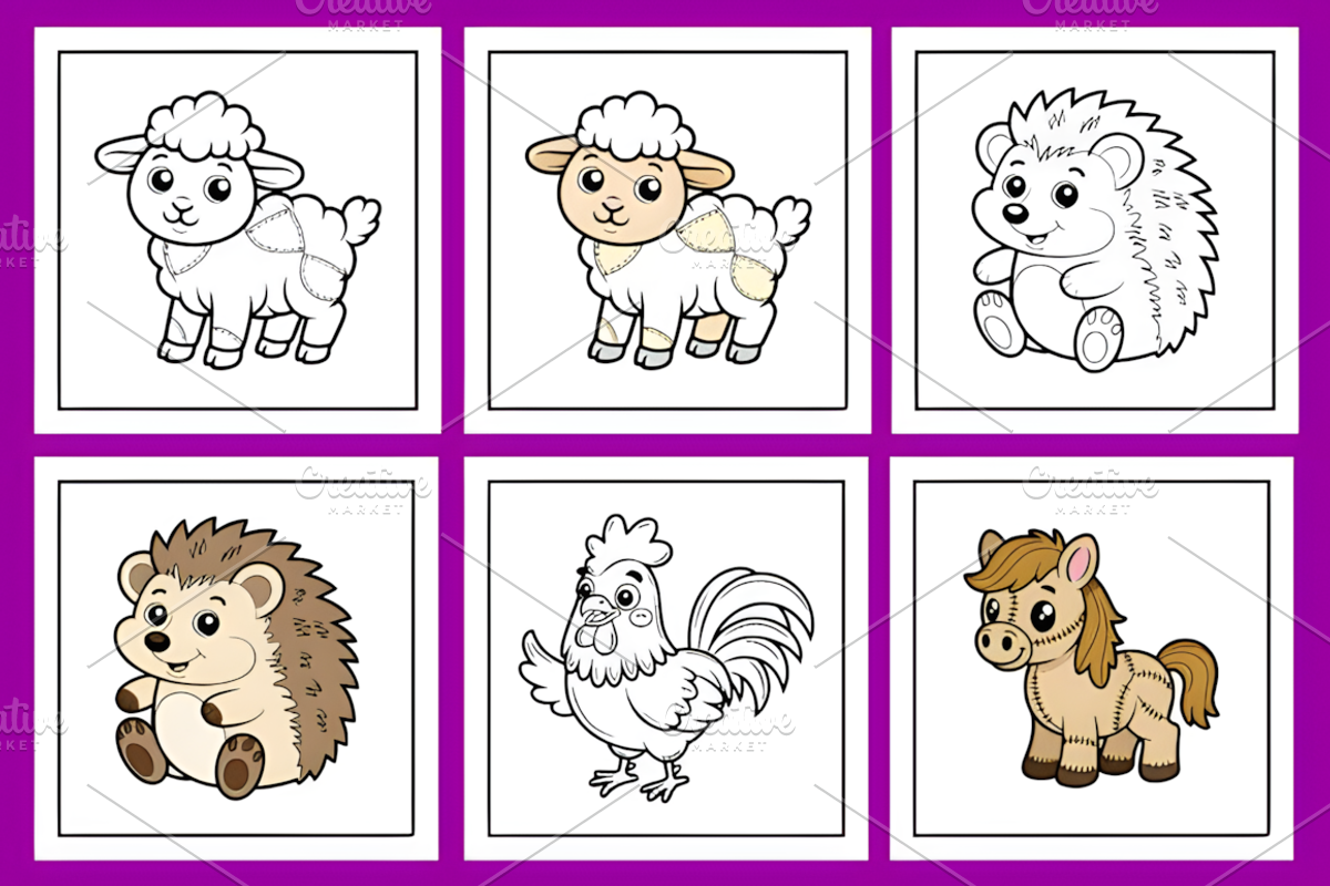 Patch Animals Coloring Pages, an Animal Illustration by Coco Bloom (Photo 4 of 5)