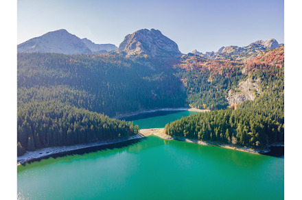 Aerial view on Black lake in, a Nature Photo by Elizaveta Galitskaya