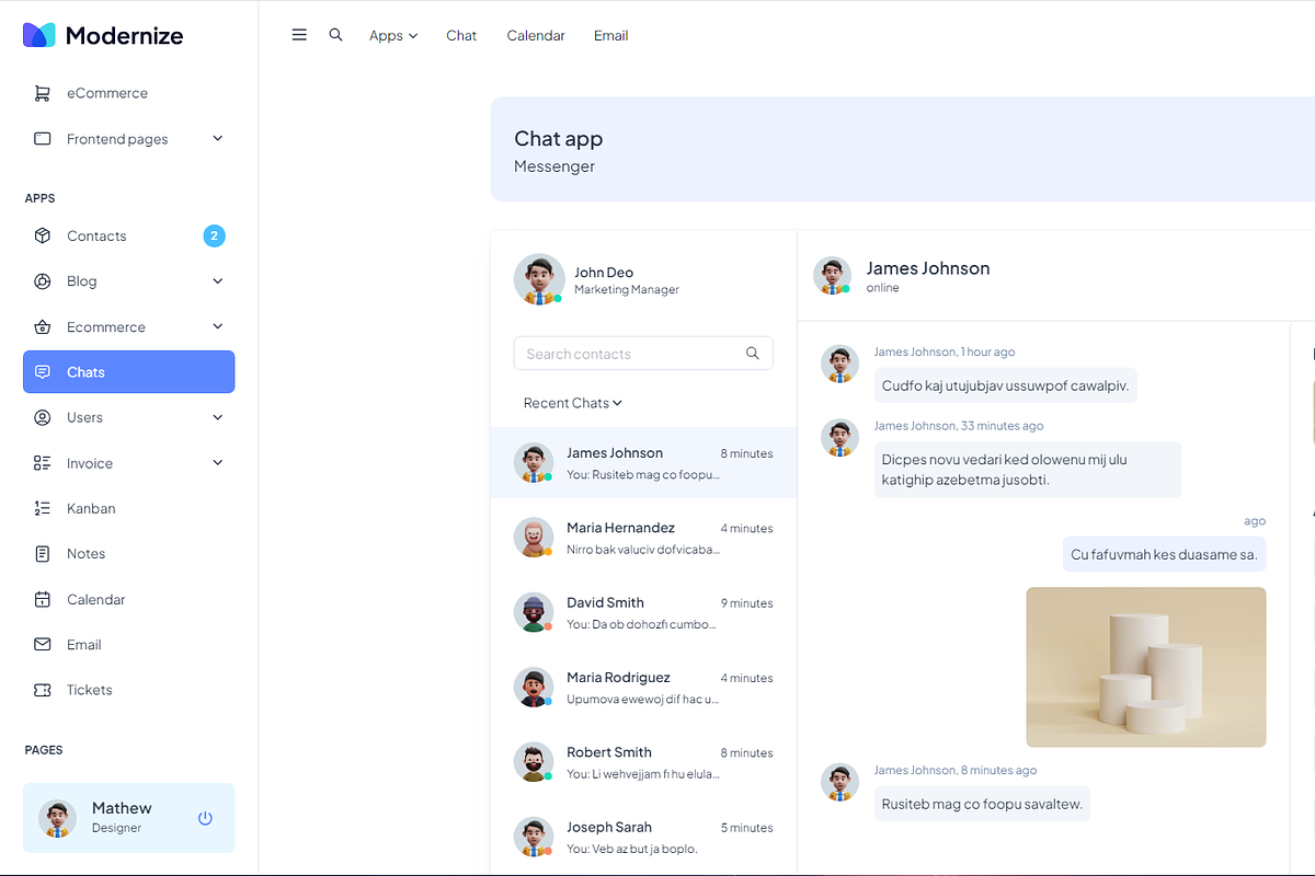 Modernize React MUI Admin Dashboard, a React Template by AdminMart (Photo 11 of 15)