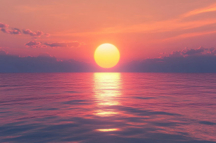 Vibrant sunset over the horizon pain, a Photo by Iftikhar Alam