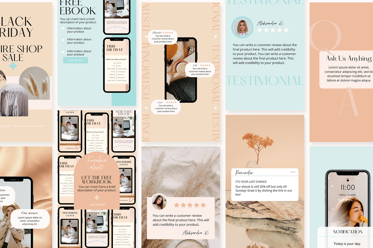 Instagram Creator Canva templates, a Social Media Template by DesignKora (Photo 18 of 19)