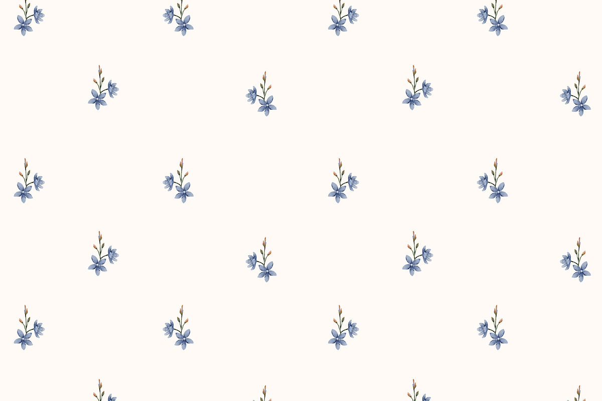 Seamless patterns cute mous, flowers, a Pattern Graphic by Pattern + watercolor (Photo 5 of 13)