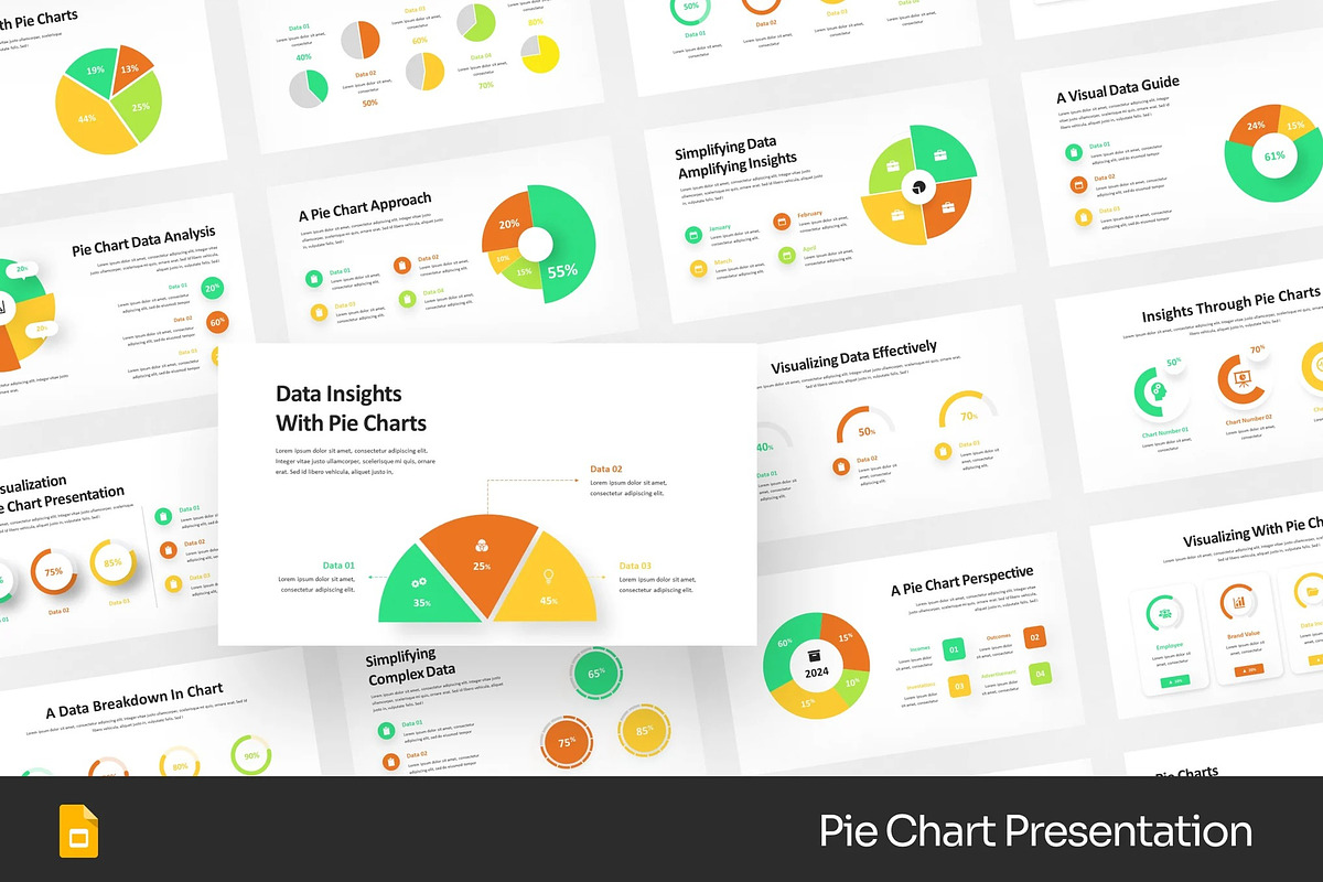 Pie Chart Infographic GSlides,PPoint, a Presentation Template by Fit-tee (Photo 1 of 2)