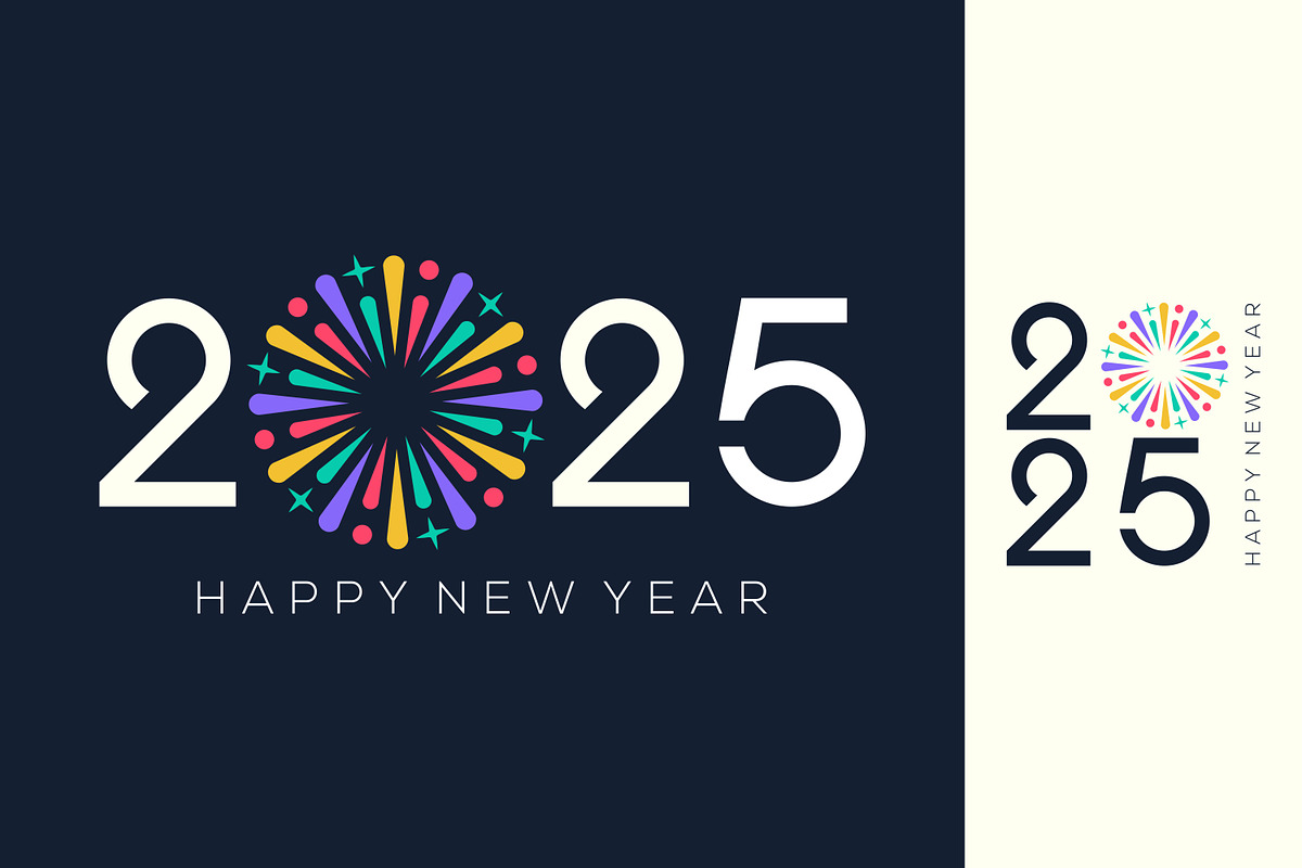 2025 Happy New Year design vector., a Branding & Logo Template by BARONSTD (Photo 1 of 3)