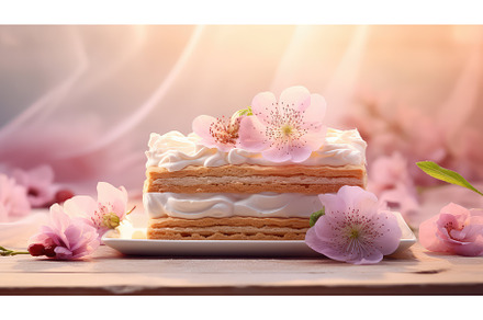 sweet horizontal cake food ai, a Background Photo by pikepicture