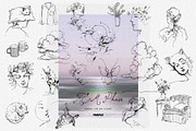 REM Phase: Surreal Line Art Clipart, a Healthcare Illustration by Purple (Thumbnail 9 of 9)