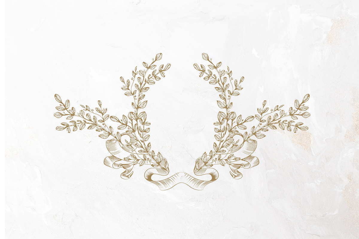 Wedding Logo, Laurel Logo, a Branding & Logo Template by LinvitInstant