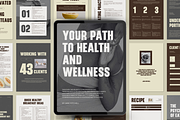 60 Health & Wellness Workbook Canva, a Presentation Template by Amaré Creative (Thumbnail 1 of 6)