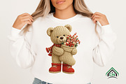 Knitted Christmas Teddy Bear Png, an Illustration by Craft Nest (Thumbnail 3 of 6)