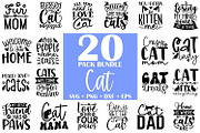 Cat SVG Bundle 20 Designs, an Illustration by ZoomkSVG (Thumbnail 1 of 42)