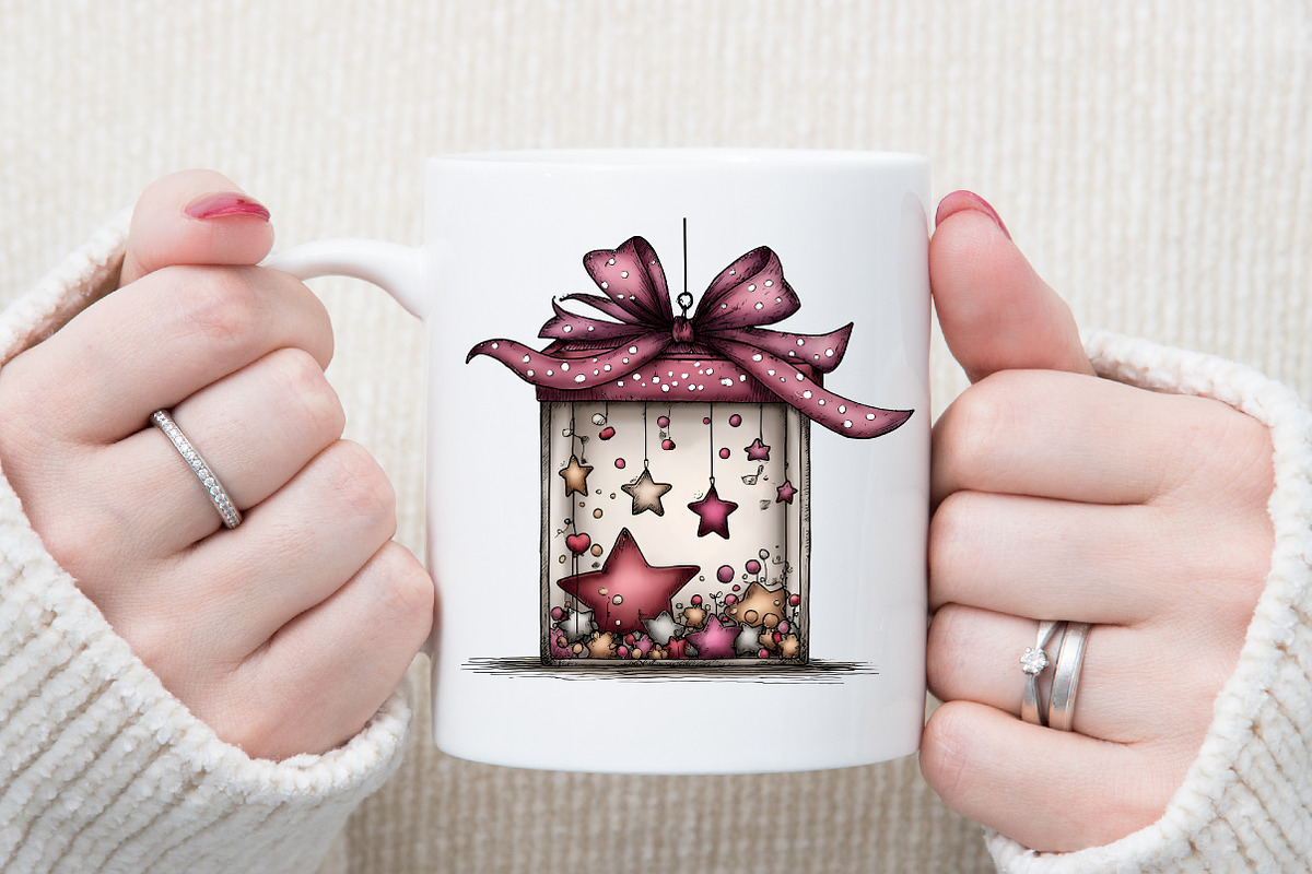 Whimsical New Year Gift Box Clipart, an Illustration by Sublimation Artist (Photo 5 of 6)