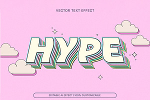 Retro Pastel Text Effect Rainbow, a Layer Style Add-On by wavebreak