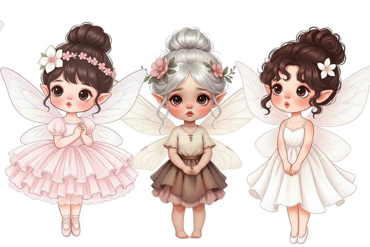 Whimsical Fairy Clipart Bundle, an Illustration by DreamArtGraphic (Photo 3 of 4)