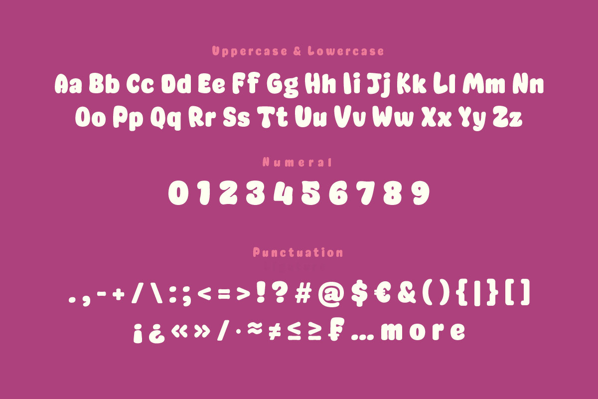 La Rezolt - Bubble Display Font, a Handwritten Font by twinstd (Photo 4 of 10)