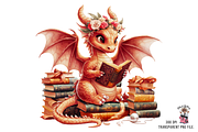Dragon Reading Book PNG Bundle, a Graphic by Clipart Bloom (Thumbnail 5 of 12)