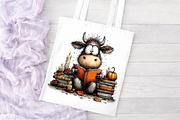 Whimsical Autumn Cow Clipart Bundle, a Seasonal Illustration by Canvas Craft (Thumbnail 8 of 10)