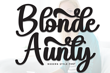 Blonde Aunty | Script Font