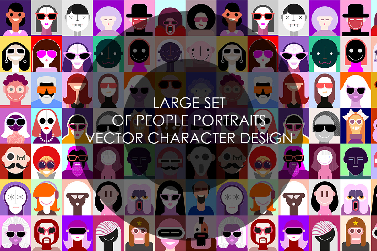 Large Set Of Flat Design People Avat, a Person Illustration by danjazzia (Photo 2 of 3)