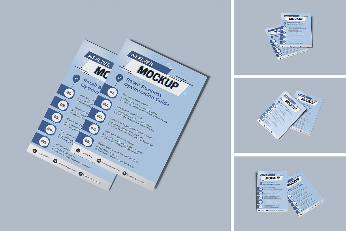 A4 Flyer Mockup, a Flyer Template by seramoe (Photo 1 of 5)