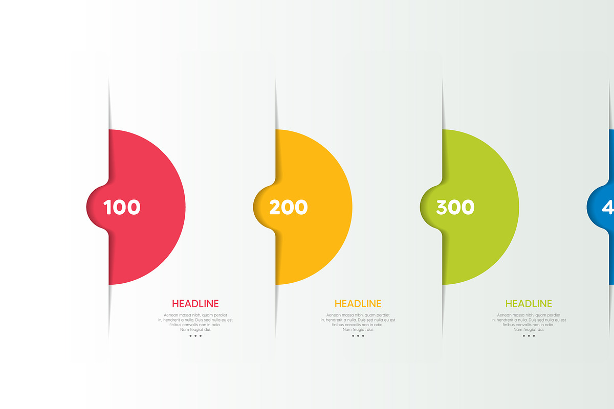 5 step infographic., a Work Illustration by VectorAN