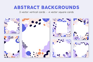 Trendy abstract frame background set, a Decorative Illustration by Good Studio