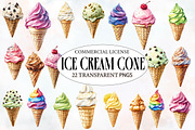 Ice Cream Cone Clipart, an Illustration by Designworld (Thumbnail 1 of 5)