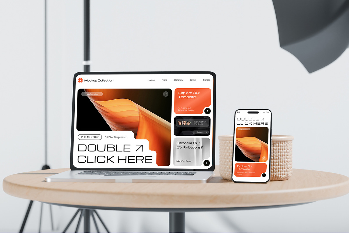 Atelier | Studio Device Mockups, a Product Mockup by orenjidesign (Photo 4 of 13)