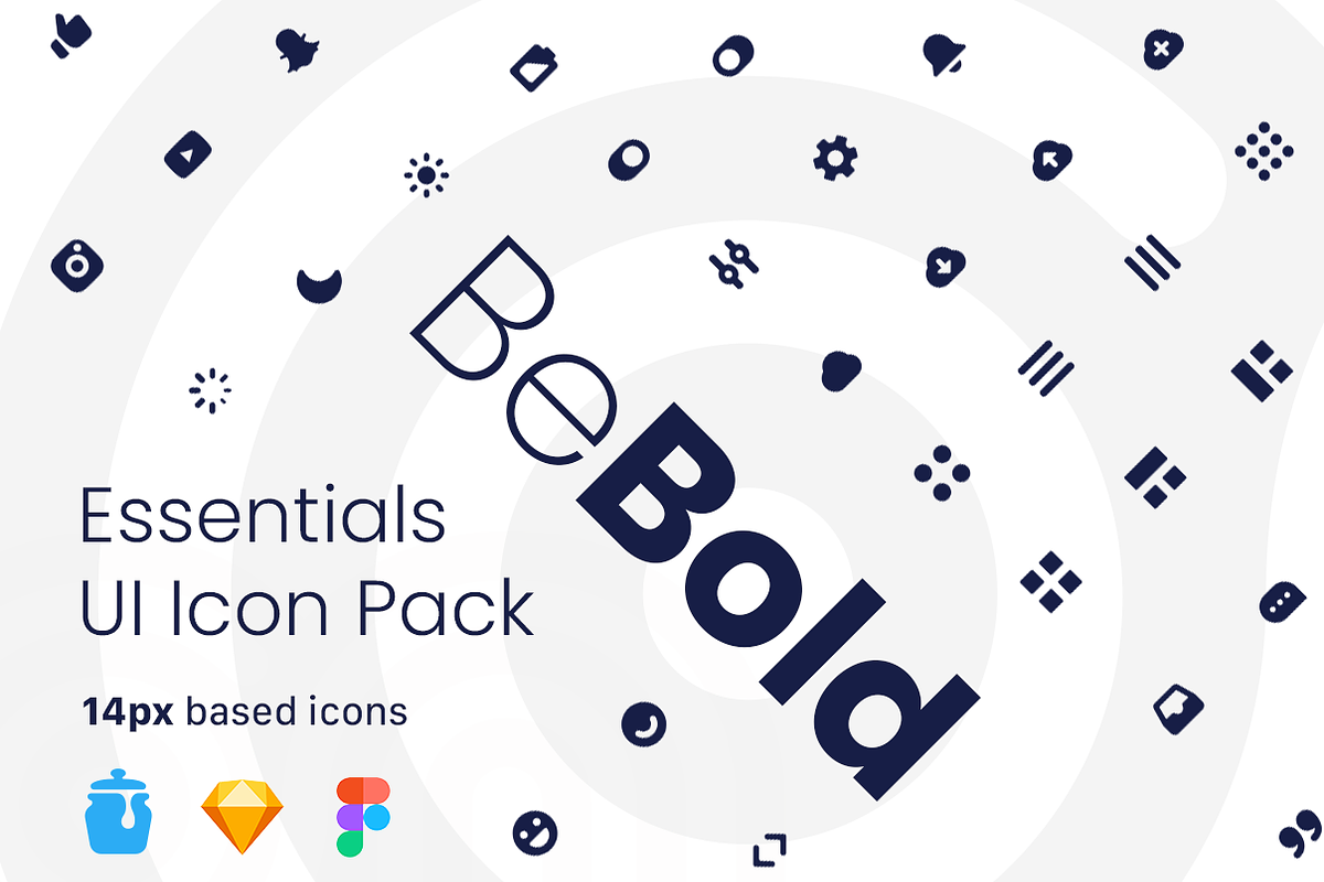 BeBold Essentials UI Icon Pack, an Icon by 80.design (Photo 1 of 6)