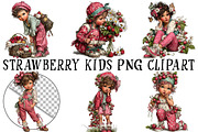 Strawberry Kids PNG Clipart, a Seasonal Illustration by OK Design (Thumbnail 2 of 6)