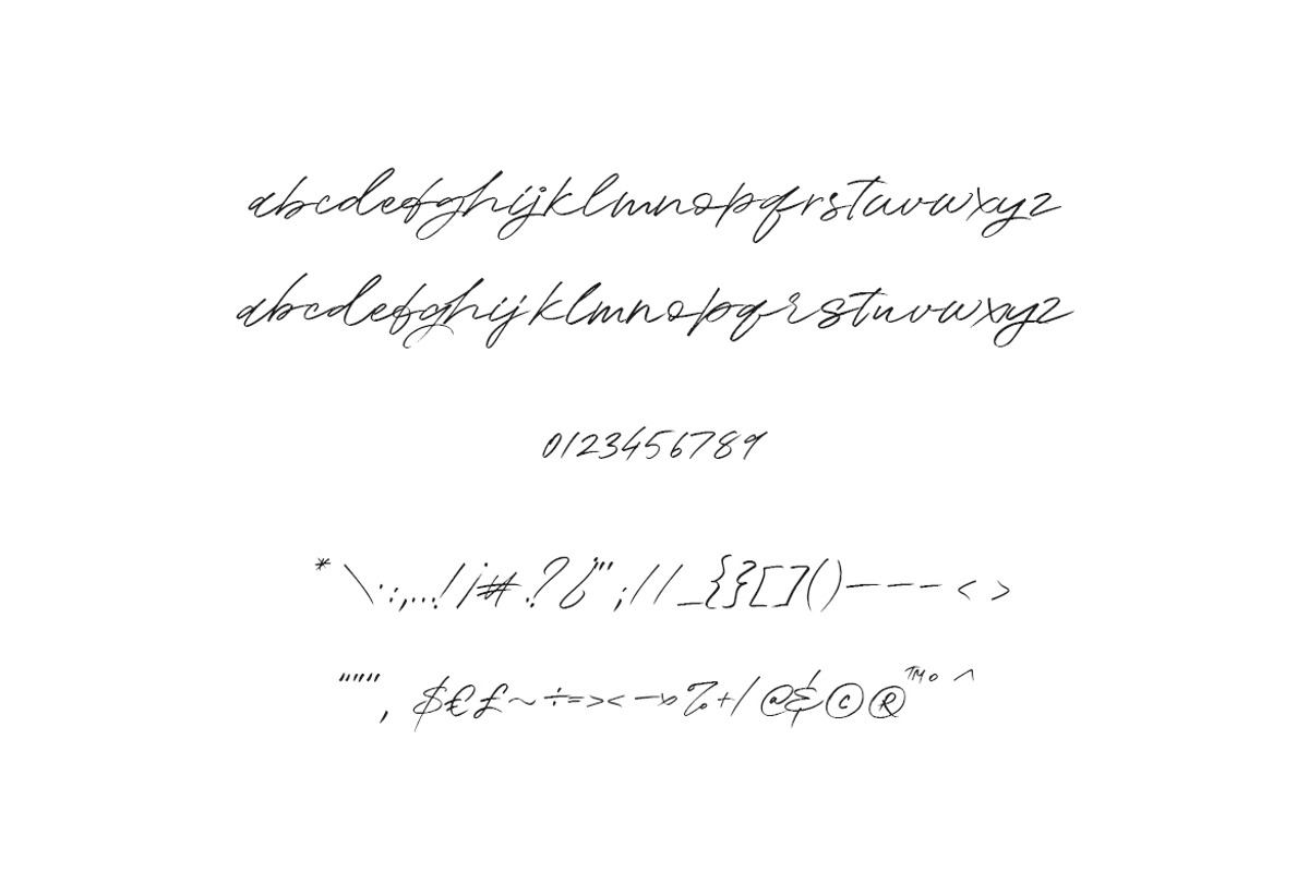 Shadowy Script + Symbols, a Script Font by kavoon (Photo 11 of 12)