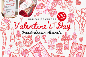 Valentine’s Day Clipart Bundle, a Graphic by ollalya