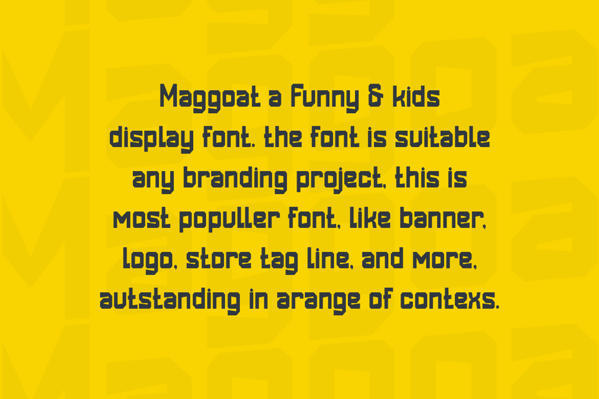 Maggoat - Kids Font, a Sans Serif Font by Iqsiart Studio (Photo 3 of 6)