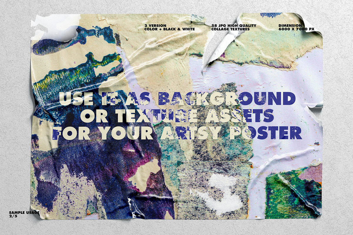 Pogade: 58 High Res Collage Textures, a Texture Graphic by nicholasasmita (Photo 7 of 10)