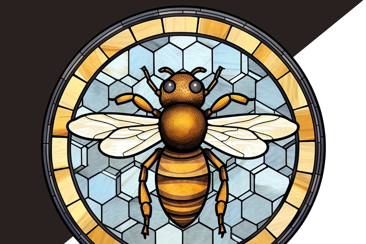 Honey Bees Png Stained Glass Clipart, an Animal Illustration by Tanya Kart (Photo 2 of 7)