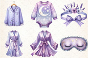 Lavender Pajama Party Spa Day Clipar, an Illustration by Libby Wishes (Thumbnail 5 of 7)