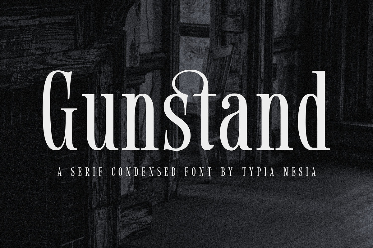 Gunstand - Condensed Serif, a Serif Font by Typia Nesia (Photo 1 of 10)
