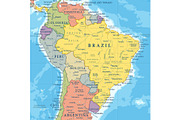 Vector World Map - Large&Detailed, a Decorative Illustration by PorcuPen Works (Thumbnail 8 of 10)
