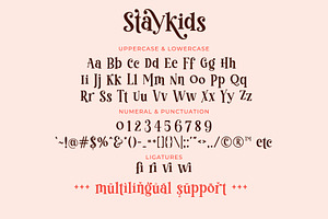 Stay Kids - Cute Modern Serif Font