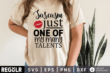 Sarcasm just one of my many SVG, a Person Illustration by Regulrcrative