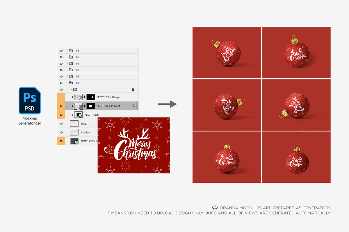 Christmas Ball Mock-up, a Product Mockup by Branda Keeps (Photo 15 of 17)
