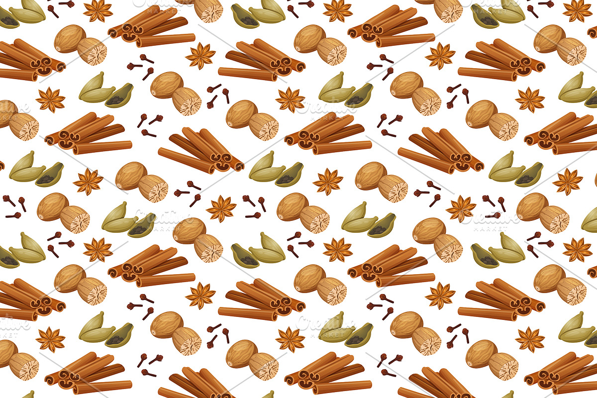 Aromatic spices seamless pattern, a Pattern Graphic by Elen_Art (Photo 3 of 3)