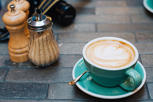 Green Latte Cup for lunch