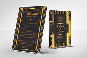 Art Deco Flyers Black & Gold