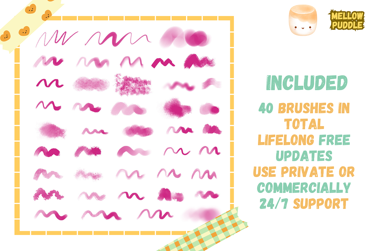 Soft Procreate Brushes, a Brush Add-On by Cozy Brushery (Photo 4 of 8)