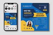 Job Hiring Social Media Poster, a Social Media Template by MightyDesign (Thumbnail 1 of 5)