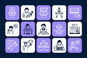 School Education Icons Set, a Solid Icon by Vectors Market (Thumbnail 5 of 8)