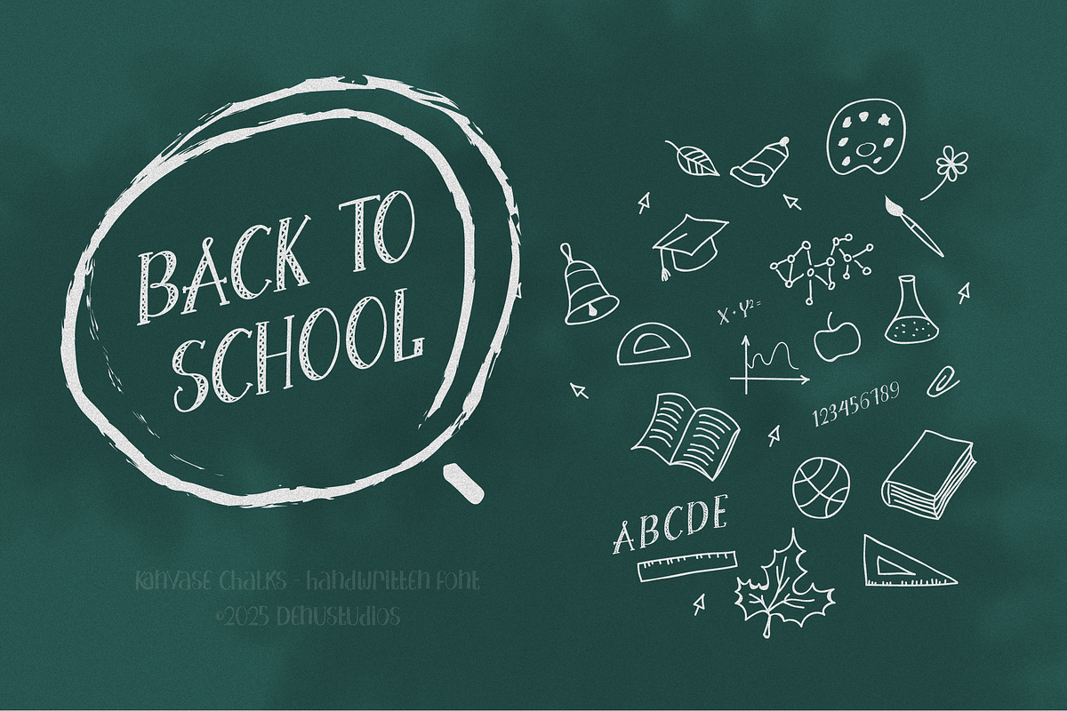 Kanvase Chalks Handwritten Typeface, a Handwritten Font by Denustudios (Photo 5 of 12)