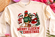 Merry Cluckin Christmas Chicken PNG, a Seasonal Illustration by CrexoraLab (Thumbnail 3 of 4)