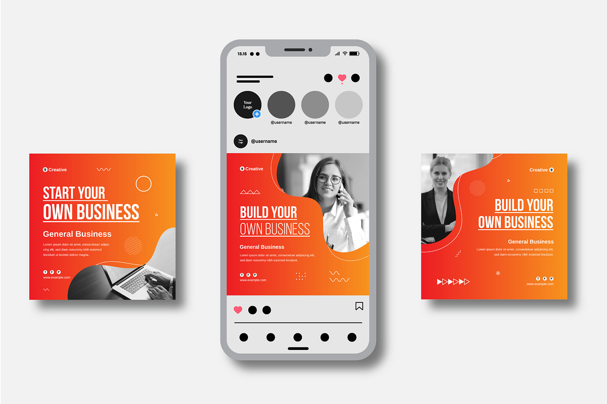 Business Social Media Post Template, a Social Media Template by MightyDesign (Photo 2 of 6)