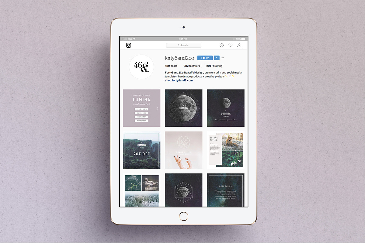 LUMINA Instagram Pack, a Social Media Template by 46&2 Collective (Photo 8 of 9)